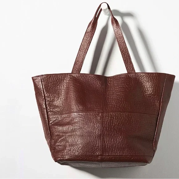 Anthropologie Everyday Leather Tote Bag - Choc - Picture 3 of 5